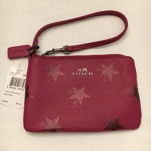 BLOW OUT!!! NWT Coach Leather Wristlet - Pink Star